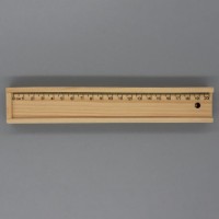 7 Inch 6 PCS Natural Wooden Color Pencil in Wooden Box Cover with Cm Ruler Printing