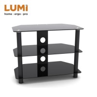 Super Economy Small Glass and Metal TV Stand for 32'' Tvs