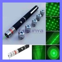 532nm 5mw 5 in 1 Green Laser Pointer Pen 5 Heads Patterns Star Hot Selling Promotion Gift Electronic