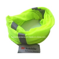China Factory Produce Customized Fluorescence Color Dyed Neck Tube Headband with 3m Reflective Strip