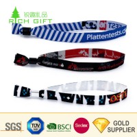 Free Sample Custom Promotional Thermal Transfer Cotton Fabric Cloth Wristbands for Sale