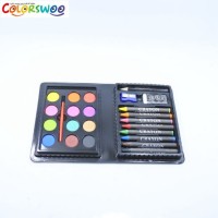 Paint Set  24pieces Kid Artist Coloring Pastels Crayons Deluxe Drawing Creativity Art Stationery Set