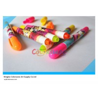 3PCS Rotatable Fluorescence Crayon for Kids and Students
