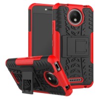TPU PC 2 in 1 Dazzle Case with Kickstand Mobile Phone Case for Moto C Plus