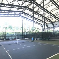 High Quality Synthetic Silicon PU Elastic Layer Tennis Basketball Courts Sports Surface Flooring