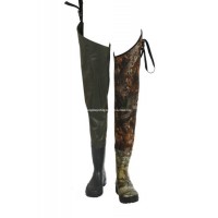 4mm Neoprene Camouflage Hip Wader with Rubber Boots for Fishing