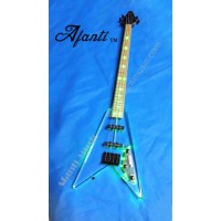 Afanti Fv Crystal LED Acrylic Electric Bass Guitar (AAG-014)