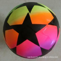 PVC Toys Inflatable Color Printing Rainbow Kicker Toy Soccer Playball