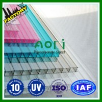 Skylight System 6mm Twin Layer Polycarbonate Sheet  Plastic Sheet Twin Wall PC Hollow Sheet