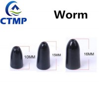 Black /Tungsten Worm Bullet Weight 1/32ounce to 1 1/2 Ounce