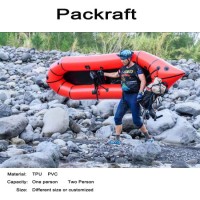 TPU/PVC Frontier Ultralight Packraft/Inflatable Packrafts/Backpacking Boat for Fishing/Racing
