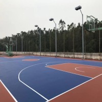 Outdoor Silicon PU Sports Flooring Surfaces Mixed Acrylic Material
