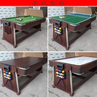 Multifuctional Spin Around 4 in 1 Pool Table with Air Hockey Table  Tennis Table  Dining Table