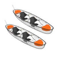 2018 Fishing Liker Transparent PC Kayak for Water Parks