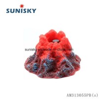 Aquarium Accessories Artificial Volcano Made by Resin with Bubbling Am313055pb S