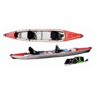 China Manufacture Rowing Boat Canoe 2 Person 4.70m Inflatable Double Seater Drop Stitch Tandem Fishi