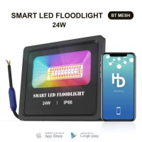 RGB LED Floodlight 60W Bluetooth APP Group Control Outdoor Smart Flood Light IP66 Waterproof Garden