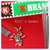 China Wholesale K Brand 14G*196mm Steel Motorcycle Bike Bicycle Spare Parts Wheel Rim Spokes with Ni