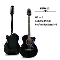 Aiersi Brand 38 Inch Black Colour Bassswood Acoustic Guitar Wholesale Price Musical Instruments