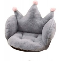 Artbeck Chair Cushion Plush Faux Rabbit Fur Crown Desk Chair Cushion