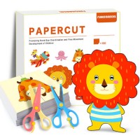 100 Pack Paper Cut Puzzle Toy for Kids 2 Years up Educational Learning Color Shape Sorter for Childr