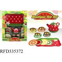 Best Sell Mini Kitchen Toy Fruit Printing Tea Cup Sets Saucer Tea Party Set for Kids