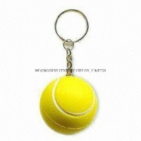 PU Stress Keychain Tennis Ball Shape Promotional Stress Balls Toy