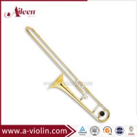 Bb Key Gold Lacquer Tenor Trombone with ABS Case