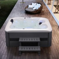 Elegant Design Free Standing 3 Person Hot Tub SPA Outdoor