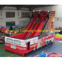 8X3.5m Giant Inflatable Fire Truck Slide Inflatable Bouncer Slide