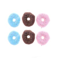 Dog Chew Soft Plush Donut Shaped Squeaking Sound Pet Toy