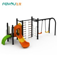 Feiyou Hot Sale Plastic Outdoor Playground Playing Items with Yellow Slide for Kids