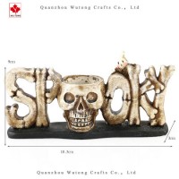 Skull Pot Spooky Resin Craft Home Halloween Decoration