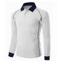 Solid Color Plain Men Polo Shirt Long Sleeve in China