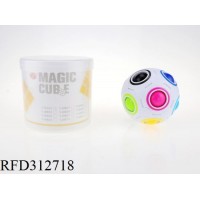 Creative Rainbow Football Magic Ball Spherical Magic Cube Toy Learning Educational for Children Kids