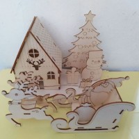 Unfinished Wooden Ornaments Christmas Wood Ornaments Hanging Embellishments Crafts for DIY  Christma