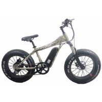 Fat Tire Electric Biycle 350 W Beach Cruiser Chopper Bicycle Bike 20 Inch Fwith Ront and Rear Lights