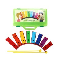 Hot Selling Colorful 8 Key Metallophone Glockenspiel Percussion Musical Instruments for Baby