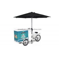 Pedal and Electric Freezer Ice Cream Colar Juicer Cargo Bike with Umbrella for Sale