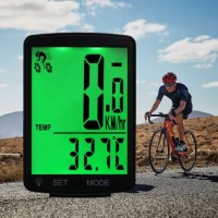 Wireless Large Size Screen Bicycle Computer Waterproof Backlight Speedometer Odometer Cycling Stopwa