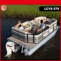 Luxury Pontoons 23FT Meters Environmental Tourism Sightseeing Boat with Bimini Top