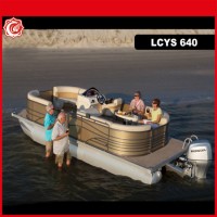 21FT New Design Aluminum Pontoon Boat Leisure Catamaran