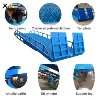 Used Folding Steel Yard Hydraulic Mobile Dock Container Loading Ramp for Wheelchair Car Truck Forkli