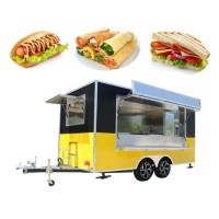 Snowcone Vending Food Trailer EU Approved Mobile Food Trailer LED with Seats Uppster