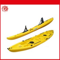 13FT 3.9m 3 Persons Family Double 2+1 Fishing Kayak Canoe 6 Rod Holders Orange
