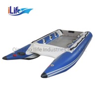 Ilife PVC/Hypalon 3.35-4.3m Inflatable Boat Catamaran 0.9mm PVC Inflatable Catamaran