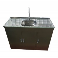 Metal Kitchen Sink Base Cabinet with 1 middle bowl