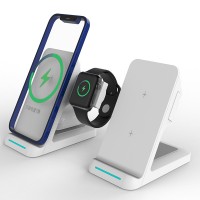 wireless phone charger stand 3 in 1 charging station