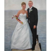 Wedding Portrait Painting photo to art